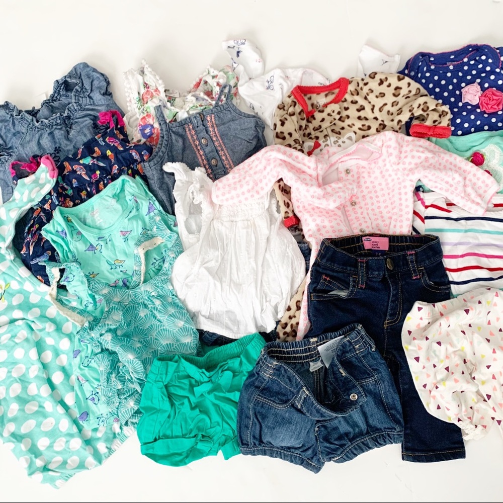 Baby Girl 3-6 Month 19 Piece Bundle Mixed Brands